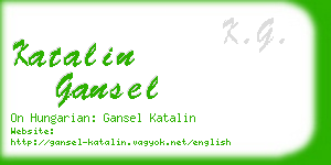 katalin gansel business card